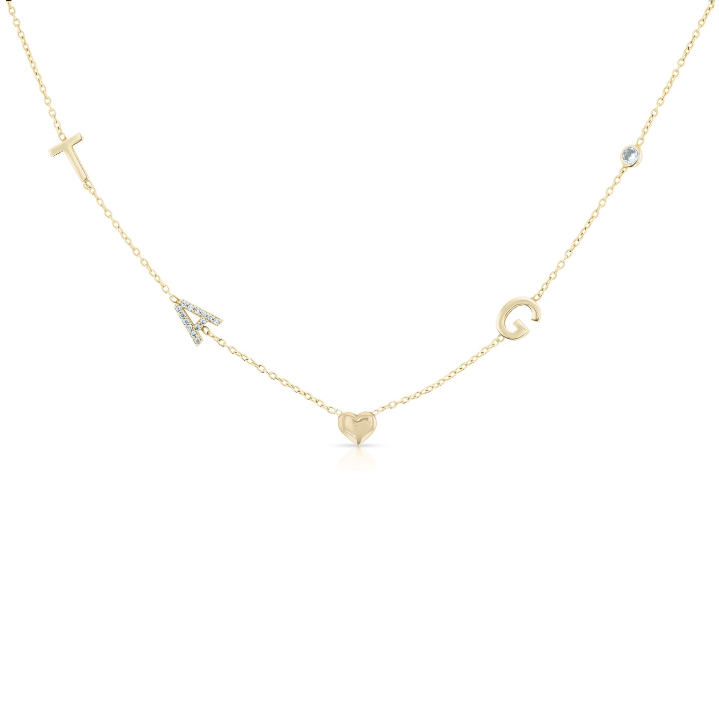 Personalised Initial Charm Necklace