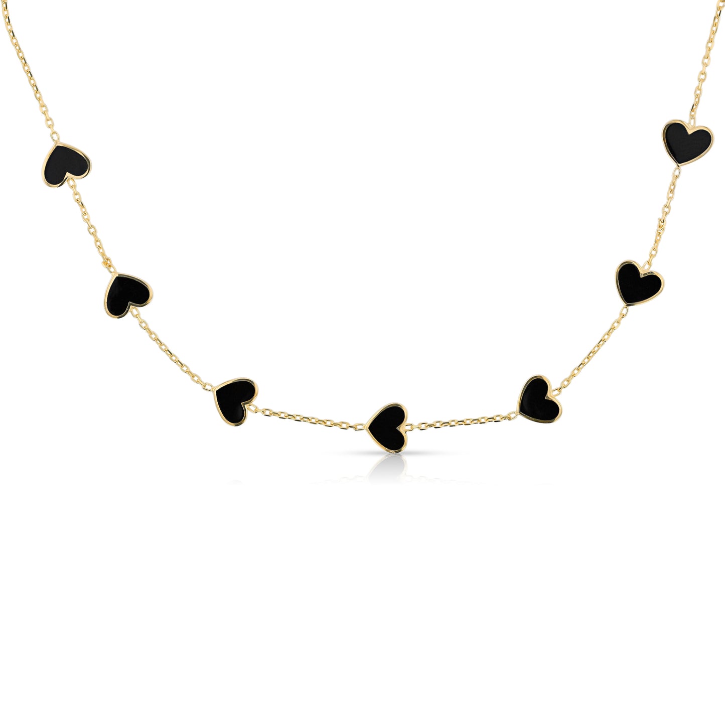 Seven Enamel Heart Choker
