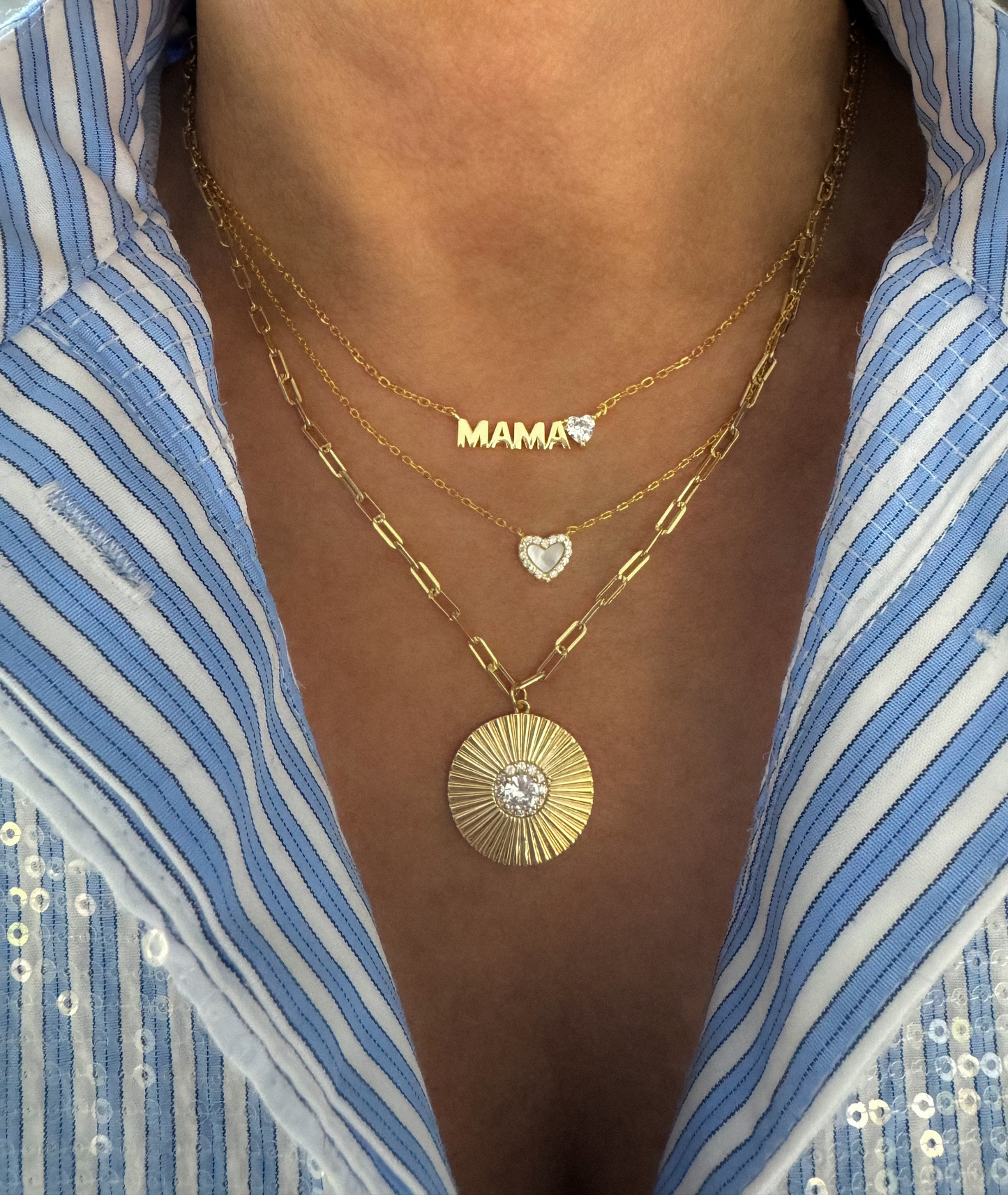 MAMA Diamond Heart Necklace