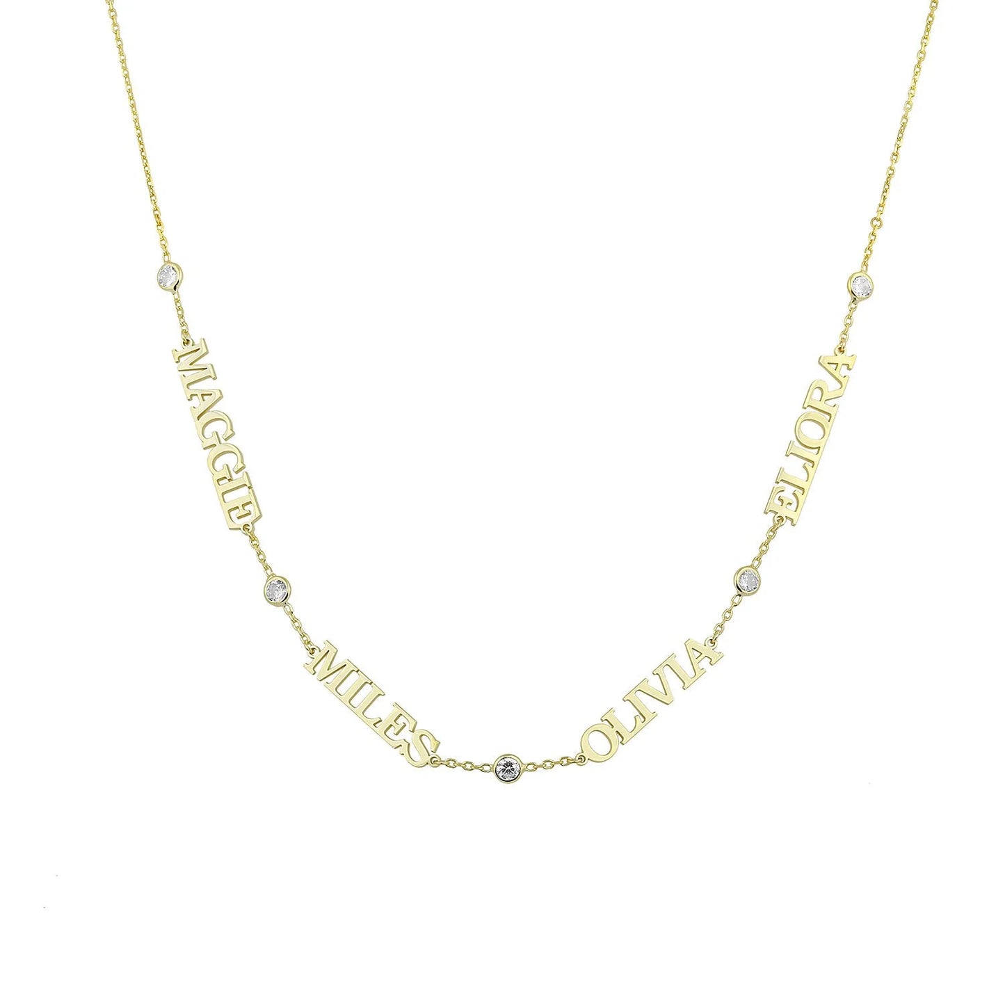 Personalised Four Name Necklace