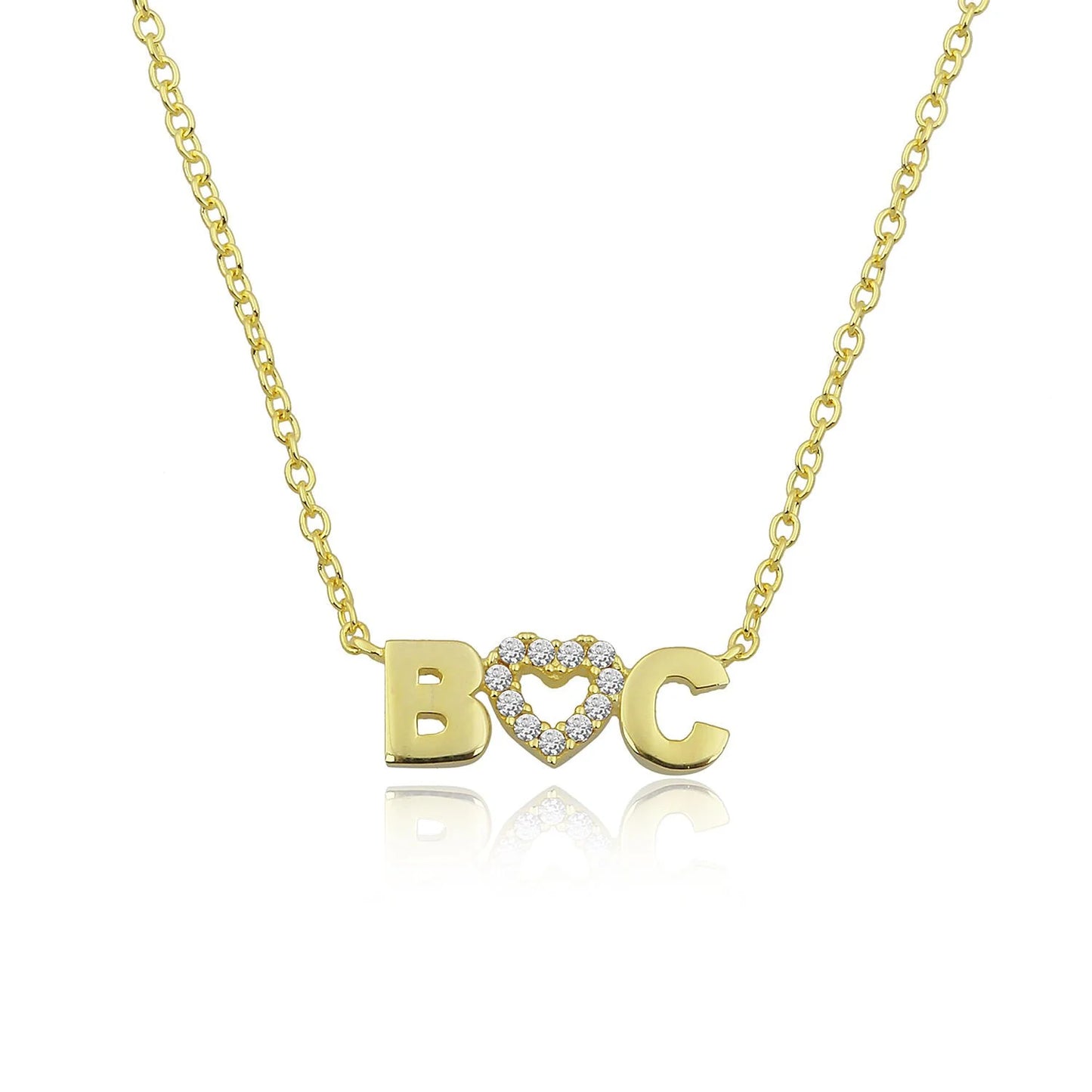 Personalised Initial Heart Necklace
