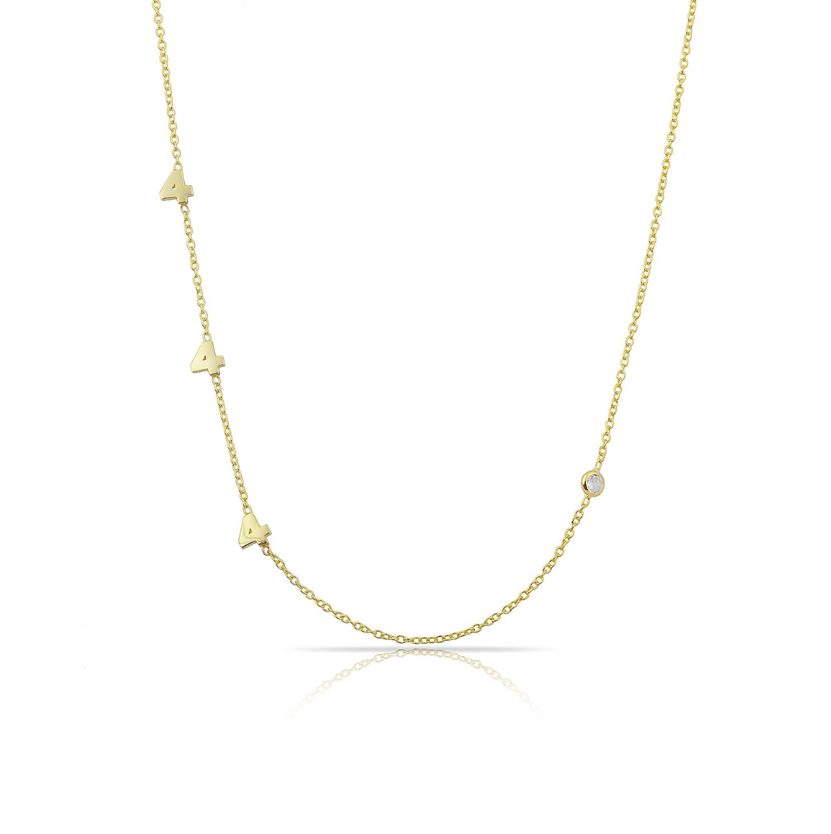 Personalised Initial With Stone Necklace