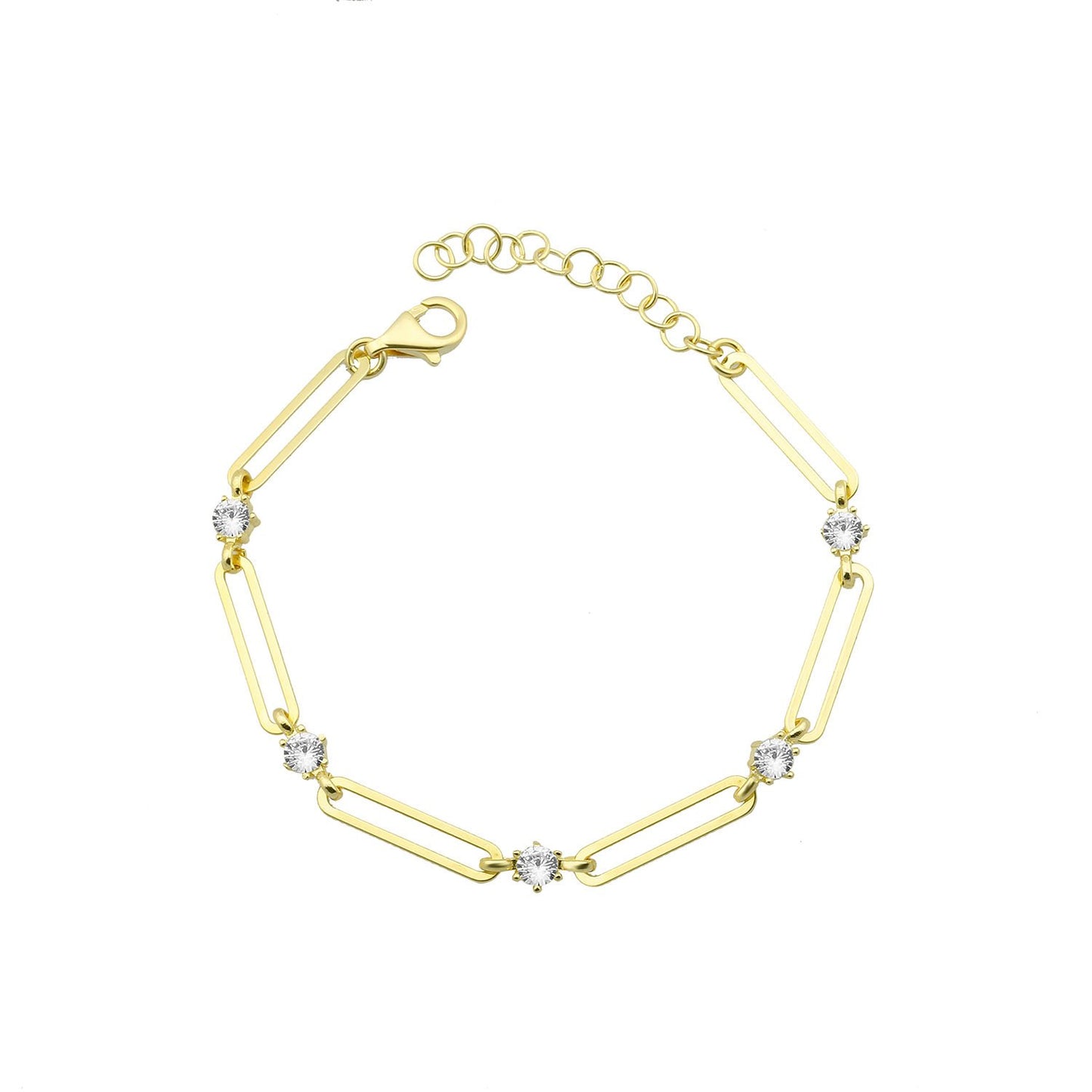 Diamond Paper Link Bracelet