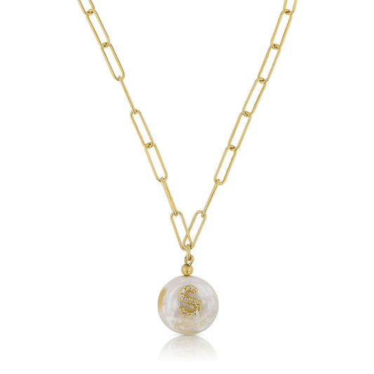 Personalised Pearl Initial Drop Necklace