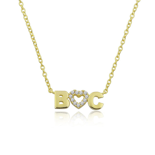 Personalised Initial Heart Necklace