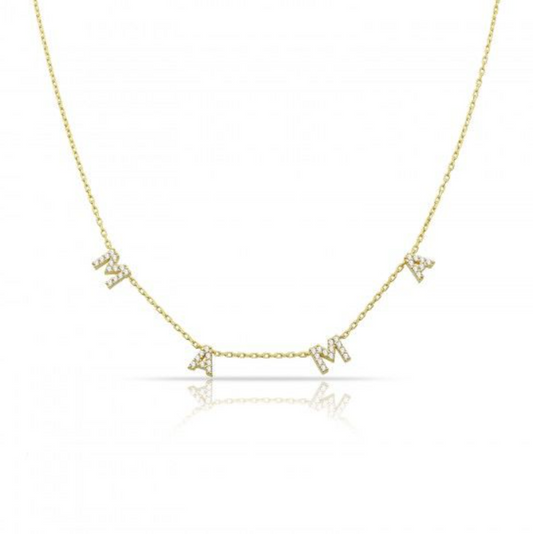 Personalised Mini Diamond Name Necklace
