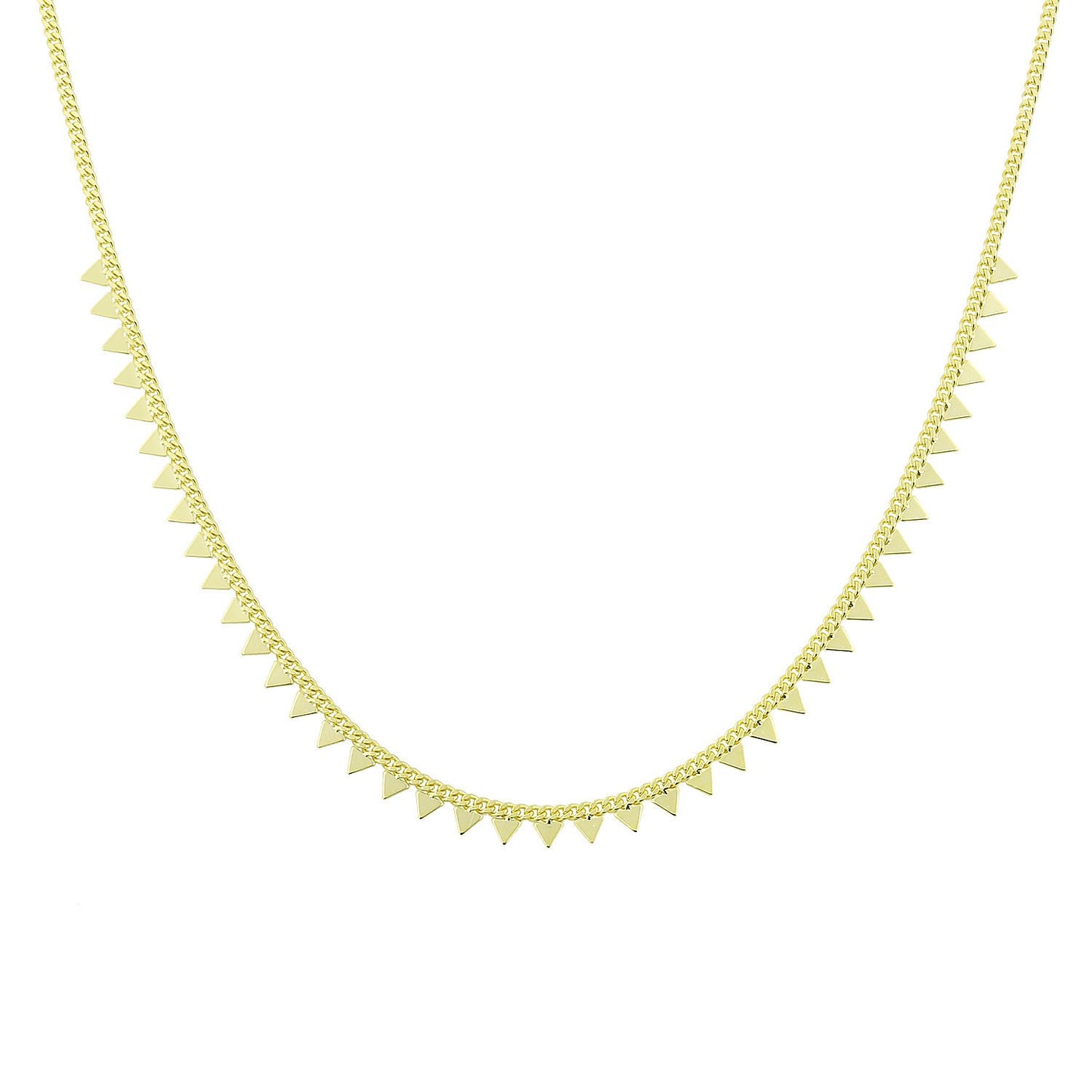 Laser Triangle Cut Chain Necklace