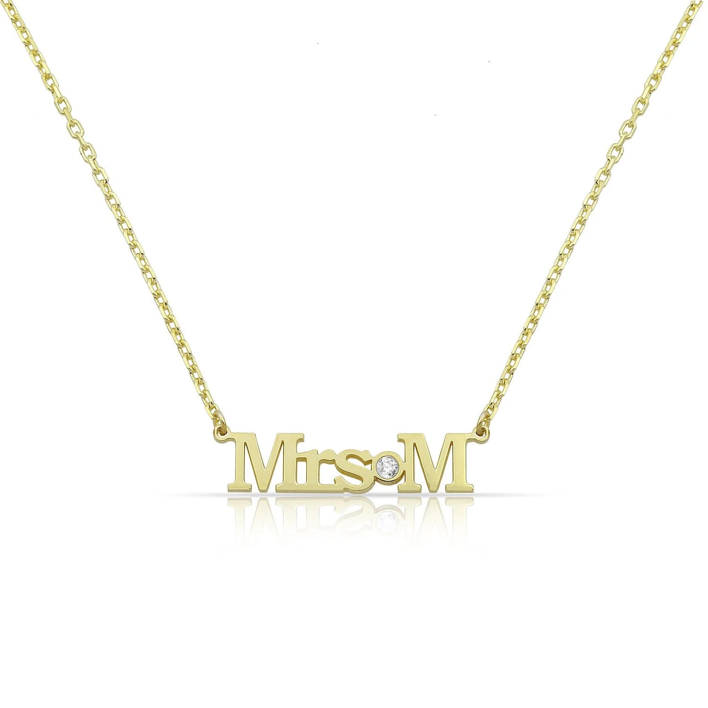 Personalised MRS Initial Necklace